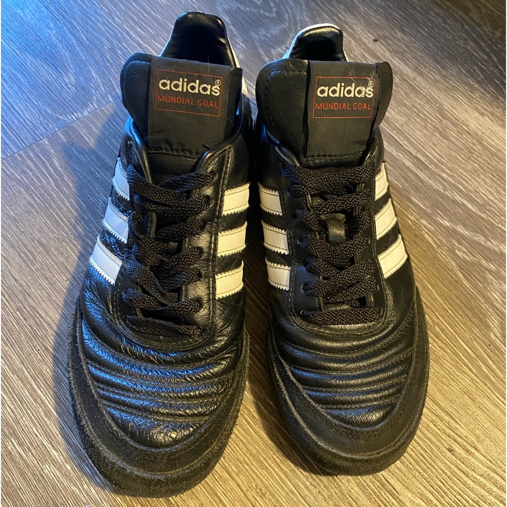 Adidas Mundial Goal Black & White Indoor Soccer Shoe Size 4.5
